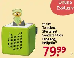 Rossmann tonies Toniebox Starterset Sonderedition Leos Tag, hellgrün Angebot