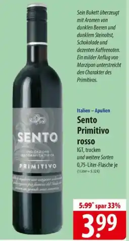 Famila Nord Ost Italien - Apulien Sento Primitivo rosso Angebot