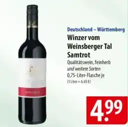 Famila Nord Ost Winzer vom Weinsberger Tal Samtrot Angebot