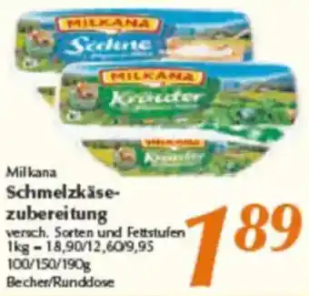 inkoop Milkana Schmelzkäsezubereitung Angebot