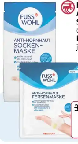 Rossmann Fusswohl Anti-Hornhaut Sockenmaske Angebot