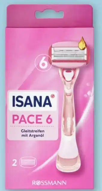 Rossmann Isana Lady Pace 3 Rasierapparat 2 Klingen Angebot