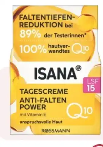 Rossmann Isana Tagescreme Q10 Anti-Falten Power Angebot