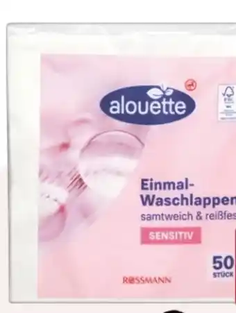 Rossmann Alouette Einmal-Waschlappen Sensitiv Angebot