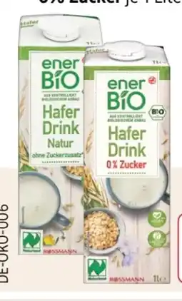 Rossmann enerBiO Haferdrink Natur Angebot