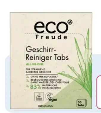 Rossmann Eco Freude Geschirr Reiniger Tabs Angebot