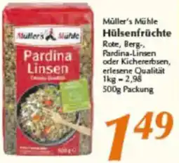 inkoop Müller's Mühle Hülsenfrüchte Angebot