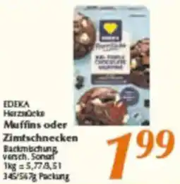 inkoop EDEKA Herzstücke Muffins oder Zimtschnecken Angebot