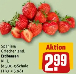 REWE Erdbeeren Angebot