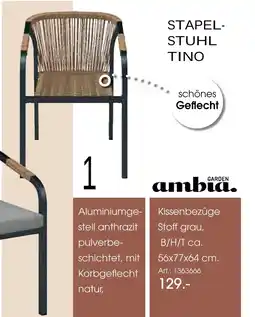 Zurbrüggen Ambia garden stapelstuhl tino Angebot