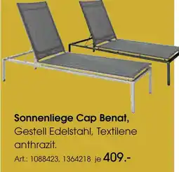 Zurbrüggen Sonnenliege cap benat Angebot