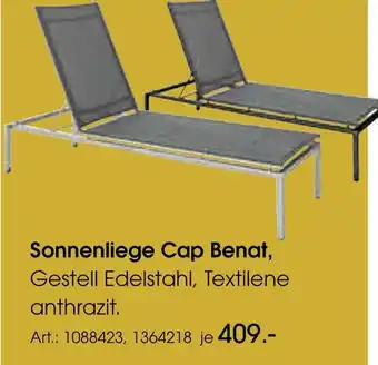 Zurbrüggen Sonnenliege cap benat Angebot