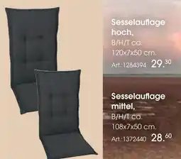 Zurbrüggen Sesselauflage hoch oder sesselauflage mittel Angebot