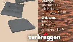 Zurbrüggen Gartenhockerauflage oder sitzkissen Angebot