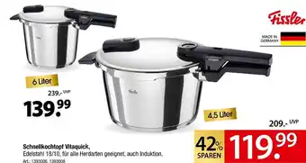 Zurbrüggen Fissler schnellkochtopf vitaquick Angebot