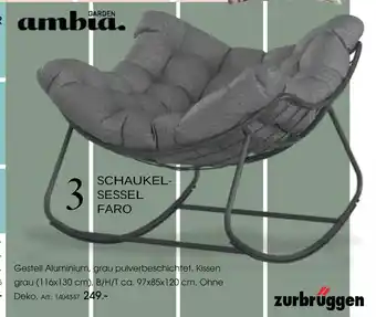 Zurbrüggen Ambia schaukelsessel faro Angebot