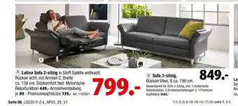 Zurbrüggen Latina sofa 2-sitzig oder sofa 3-sitzig Angebot