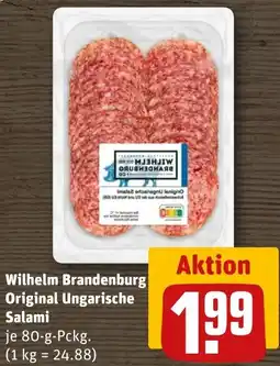 REWE Wilhelm Brandenburg Original Ungarische Salami Angebot