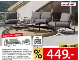 Zurbrüggen Ambia garden loungegarnitur tanee Angebot