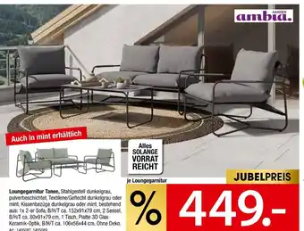 Zurbrüggen Ambia garden loungegarnitur tanee Angebot