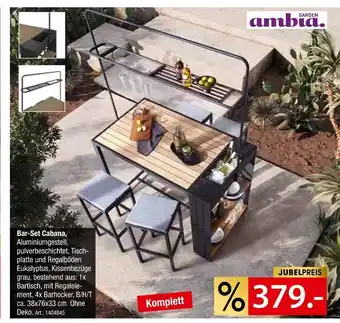 Zurbrüggen Ambia garden bar-set cabana Angebot