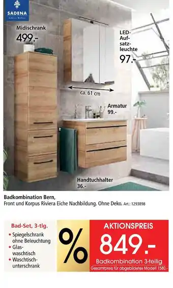 Zurbrüggen Sadena badkombination bern Angebot