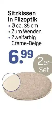 Rossmann Sitzkissen in filzoptik Angebot