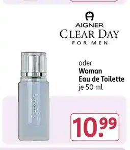 Rossmann Aigner clear day for men oder woman eau de toilette Angebot