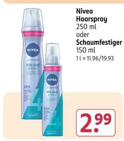 Rossmann Nivea haarspray oder schaumfestiger Angebot