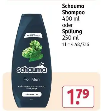 Rossmann Schauma shampoo oder spülung Angebot