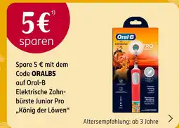 Rossmann Oral-b 5 € sparen Angebot