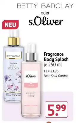 Rossmann Betty barclay fragrance body splash Angebot