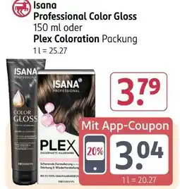 Rossmann Isana professional color gloss oder plex coloration Angebot