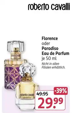 Rossmann Roberto cavalli florence oder paradiso eau de parfum Angebot