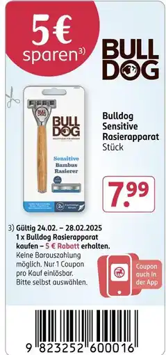 Rossmann Bulldog bulldog sensitive rasierapparat Angebot