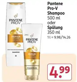 Rossmann Pantene pro-v shampoo oder spülung Angebot