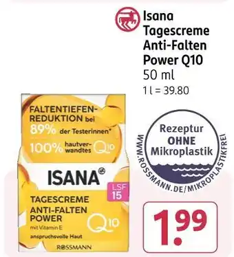 Rossmann Isana tagescreme anti-falten power q10 Angebot