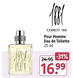 Rossmann Cerruti 1881 pour homme eau de toilette Angebot