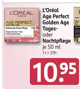 Rossmann L'oréal age perfect golden age tages- oder nachtpflege Angebot