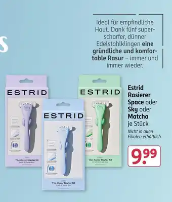 Rossmann Estrid rasierer space oder sky oder matcha Angebot