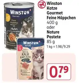 Rossmann Winston gourmet feine häppchen mit huhn oder nature pastete reich an kalb & mit pute Angebot