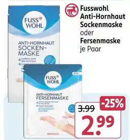 Rossmann Fusswohl anti-hornhaut sockenmaske oder fersenmaske Angebot