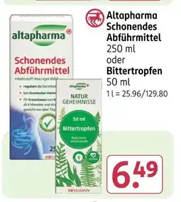 Rossmann Altapharma schonendes abführmittel oder bittertropfen Angebot