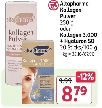 Rossmann Altapharma kollagen pulver Angebot