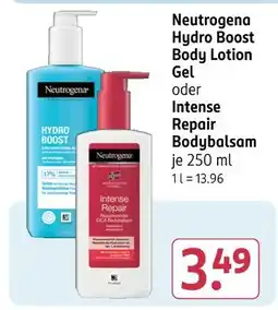 Rossmann Neutrogena hydro boost body lotion gel oder intense repair bodybalsam Angebot