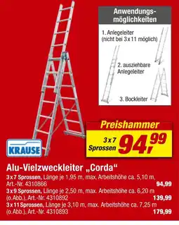 toom Baumarkt Krause alu-vielzweckleiter „corda“ Angebot