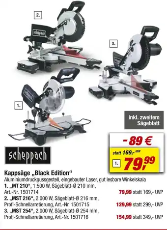 toom Baumarkt Scheppach kappsäge „black edition“ Angebot