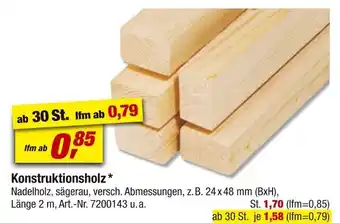 toom Baumarkt Konstruktionsholz Angebot