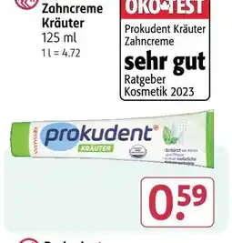 Rossmann Prokudent zahncreme kräuter Angebot