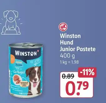 Rossmann Winston hund junior pastete Angebot